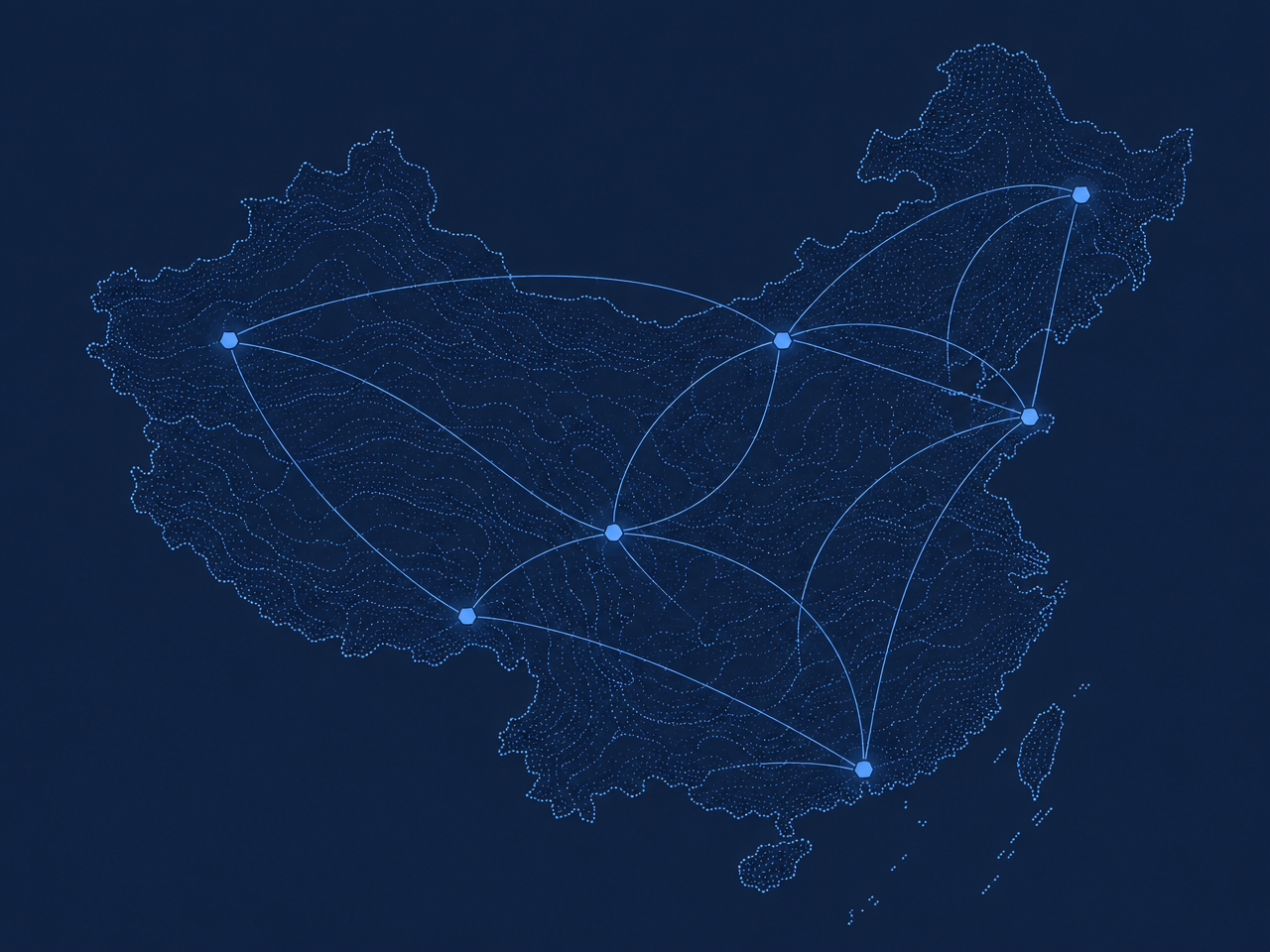 Seven branch cities across China, linked to the Dingli hub